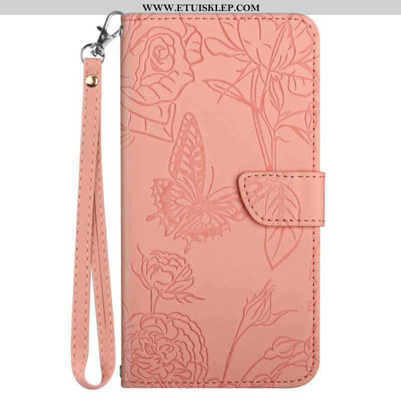 Etui Folio do Sony Xperia 5 IV Motyle Z Smyczą